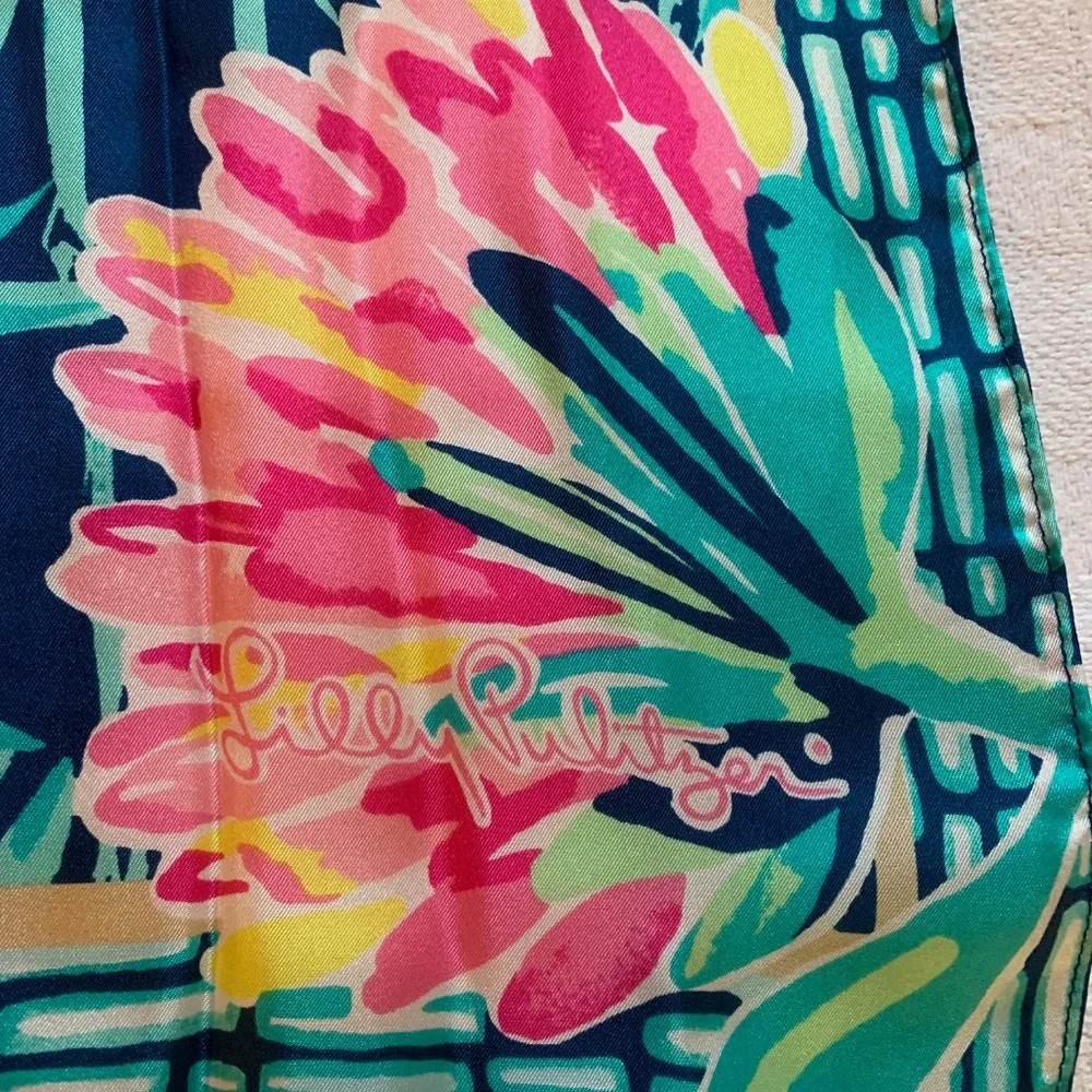 Lilly Pulitzer Silk Elephant scarf - Picture 2 of 4
